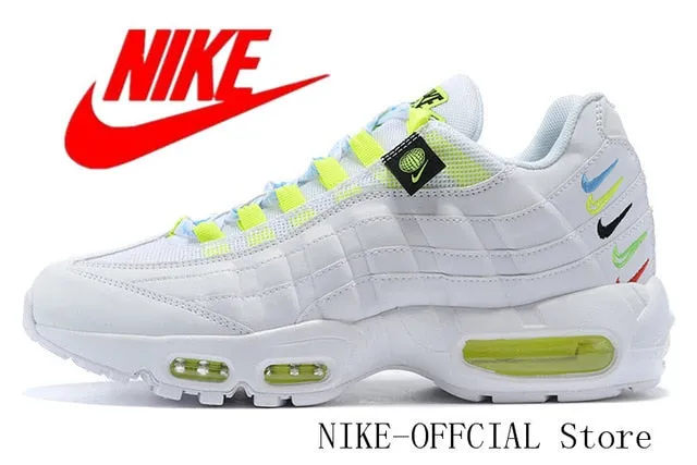 Authentic original AIR MAX 95 TT Men's Running Shoes Air Cushion Breathable Running Shoes black whiteSize 40-46