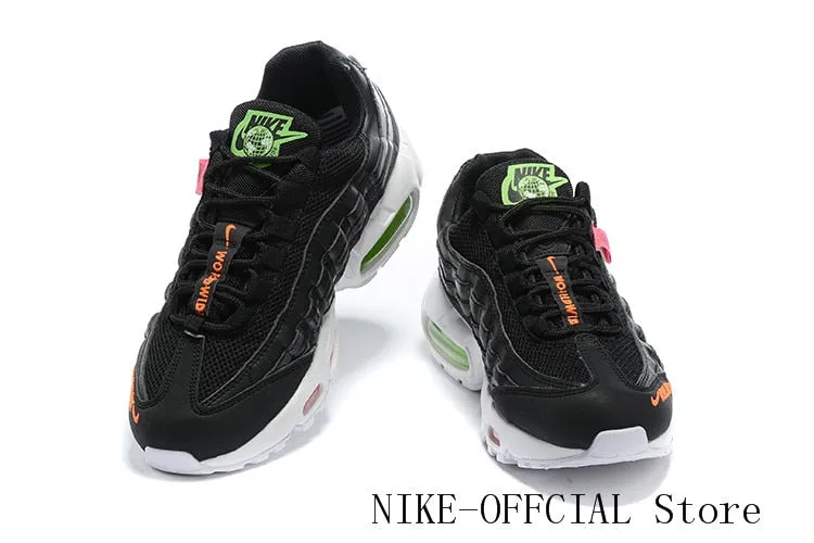 Authentic original AIR MAX 95 TT Men's Running Shoes Air Cushion Breathable Running Shoes black whiteSize 40-46
