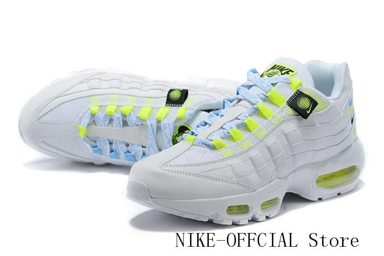Authentic original AIR MAX 95 TT Men's Running Shoes Air Cushion Breathable Running Shoes black whiteSize 40-46