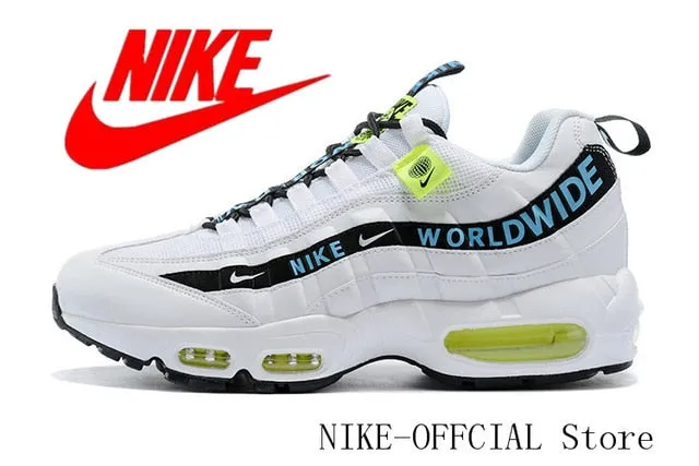 Authentic original AIR MAX 95 TT Men's Running Shoes Air Cushion Breathable Running Shoes black whiteSize 40-46