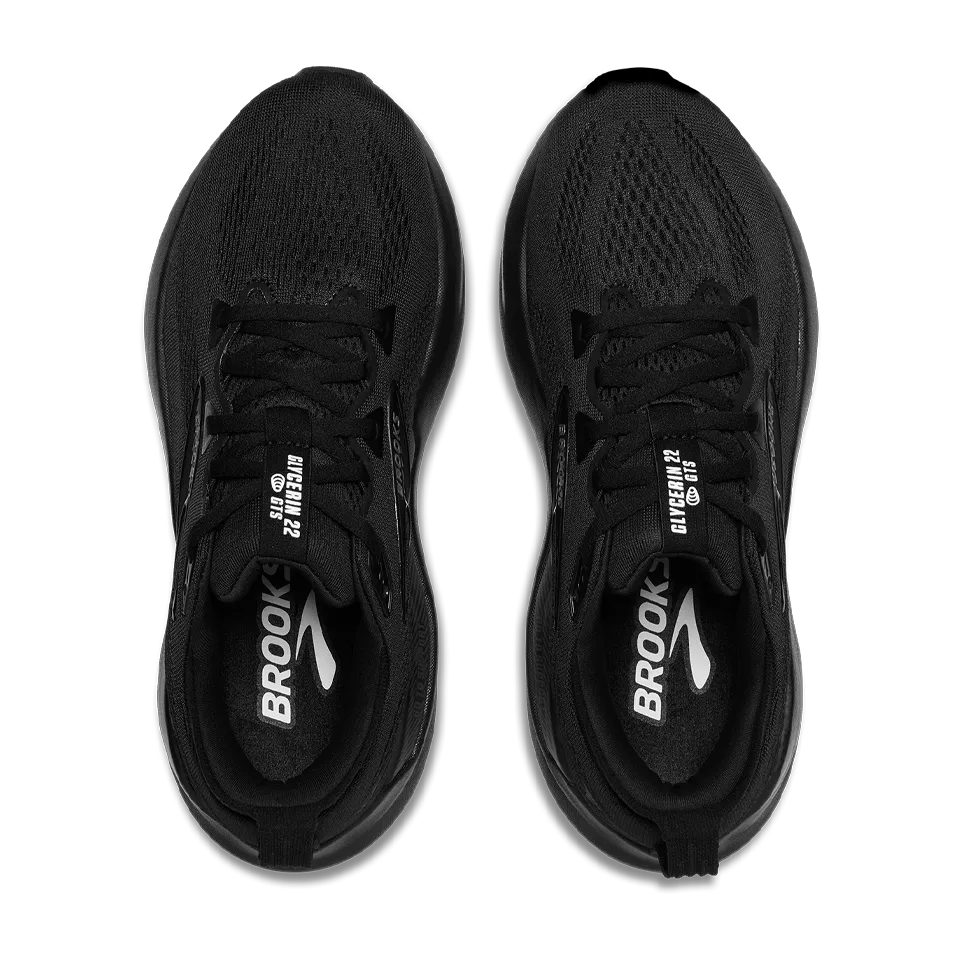 Brooks Women's Glycerin GTS 22 D Width Black/Black/Ebony