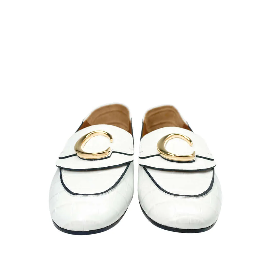 Chloe C Loafers in White