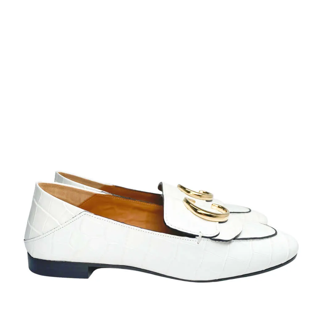 Chloe C Loafers in White
