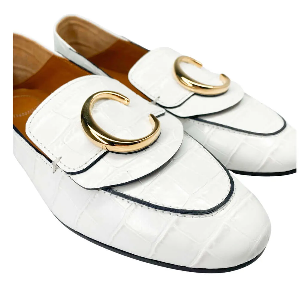 Chloe C Loafers in White