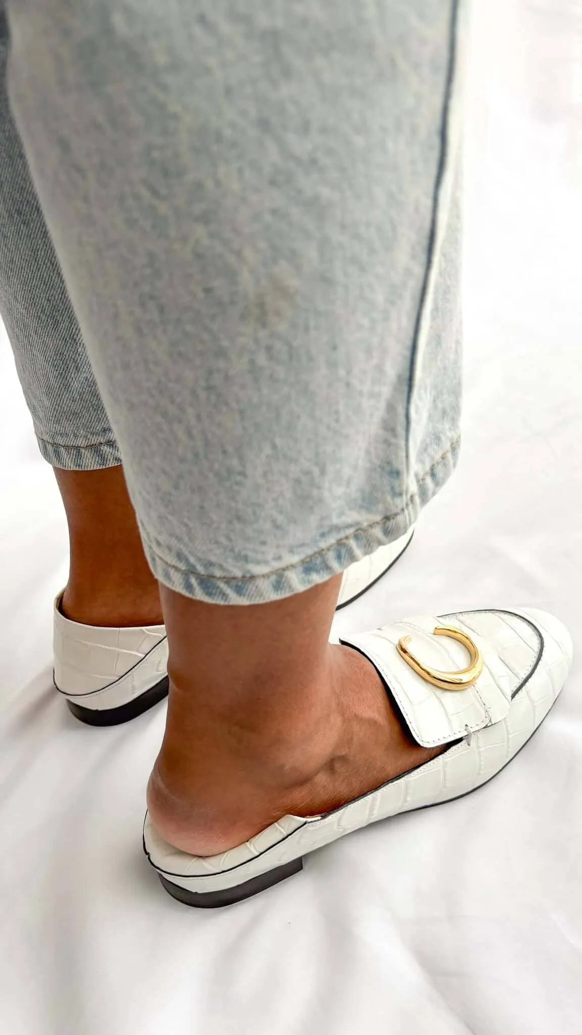 Chloe C Loafers in White