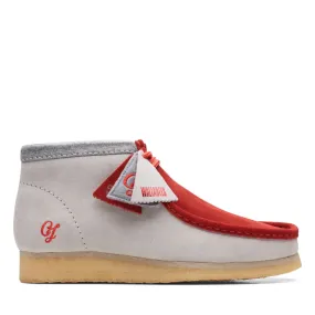 Clarks Originals Wallabee Boots Vcy Men's Red and Gray Suede 26165076
