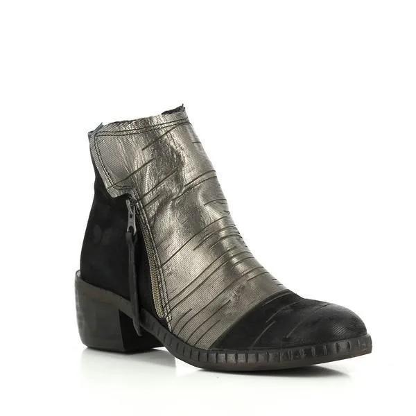 Felmini 1017 Black & Silver Ankle Boots