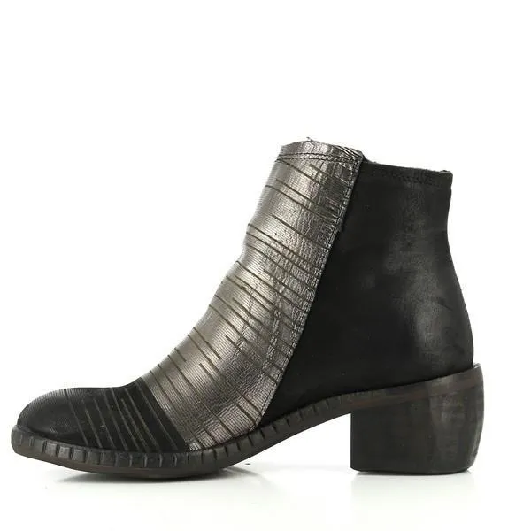 Felmini 1017 Black & Silver Ankle Boots