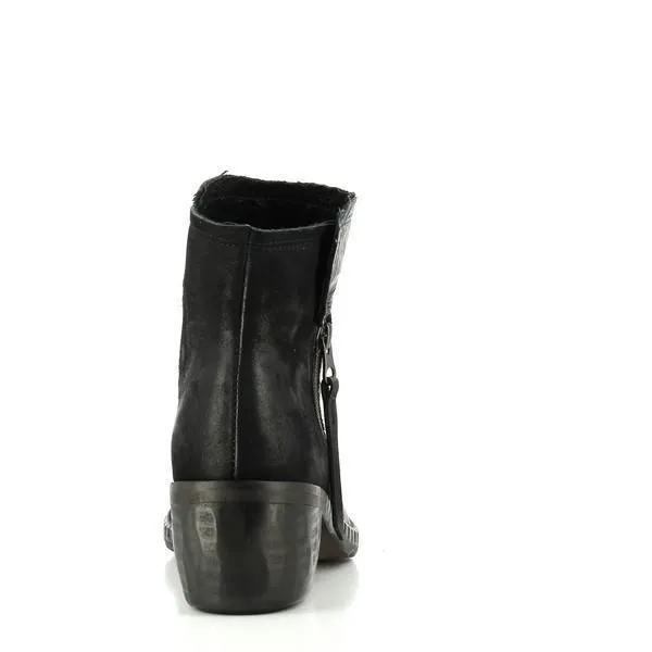 Felmini 1017 Black & Silver Ankle Boots