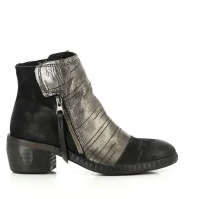 Felmini 1017 Black & Silver Ankle Boots