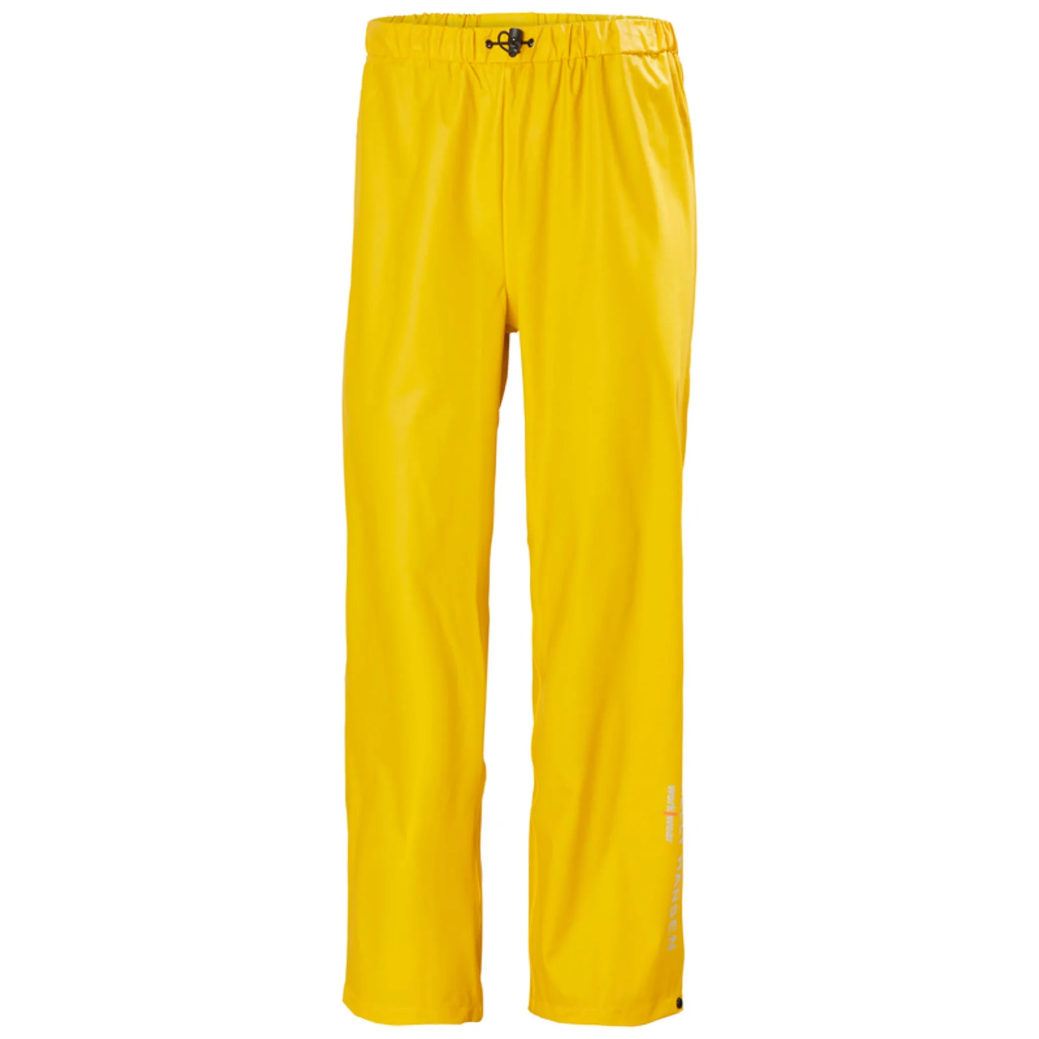 Helly Hansen Men's Rain Work Pants 70480 Voss Classic - PU Coated Poly, Waterproof, Helox  4-Way Stretch, Elastic Waist, Reflective, Construction, Fishing | Sizes XS-4XL