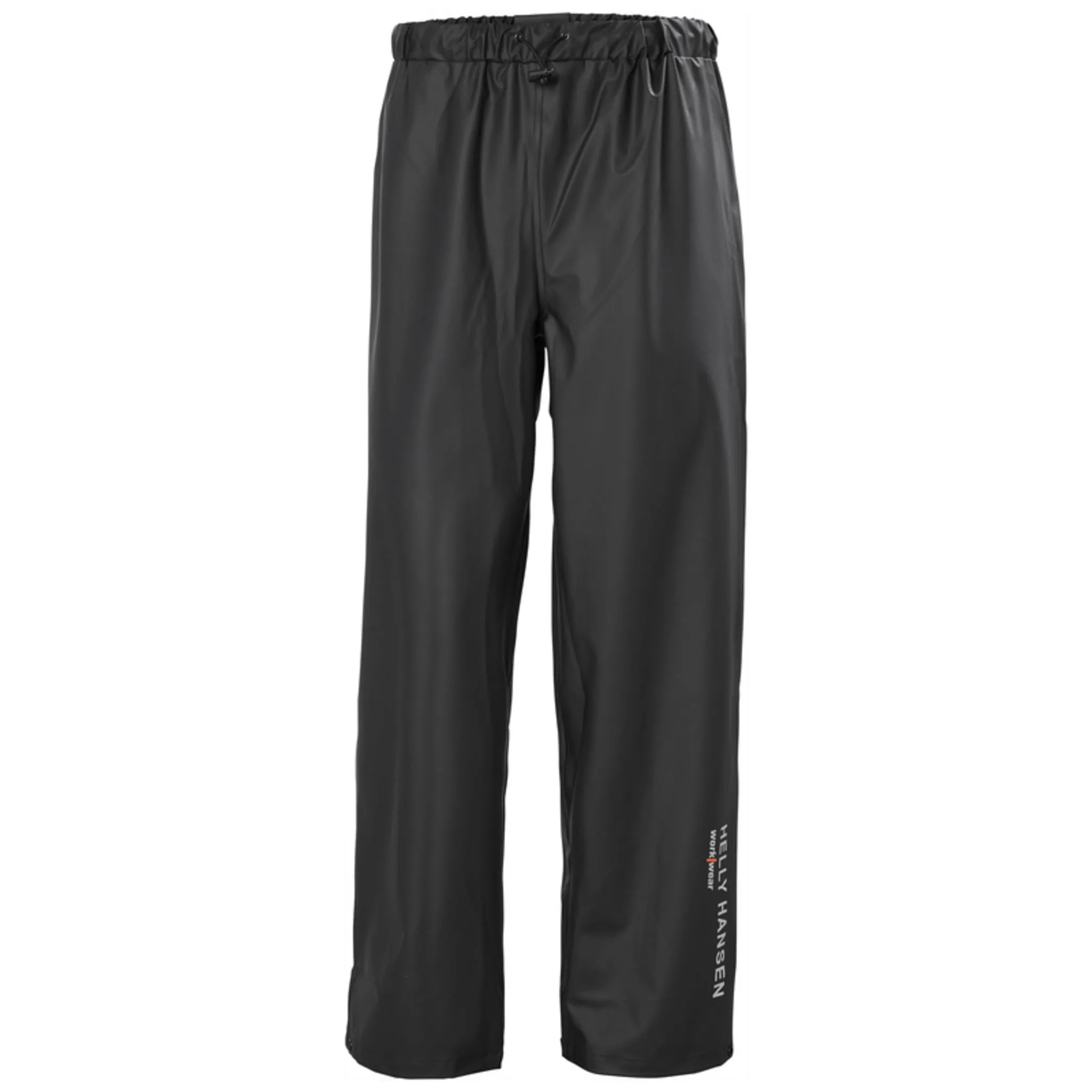 Helly Hansen Men's Rain Work Pants 70480 Voss Classic - PU Coated Poly, Waterproof, Helox  4-Way Stretch, Elastic Waist, Reflective, Construction, Fishing | Sizes XS-4XL