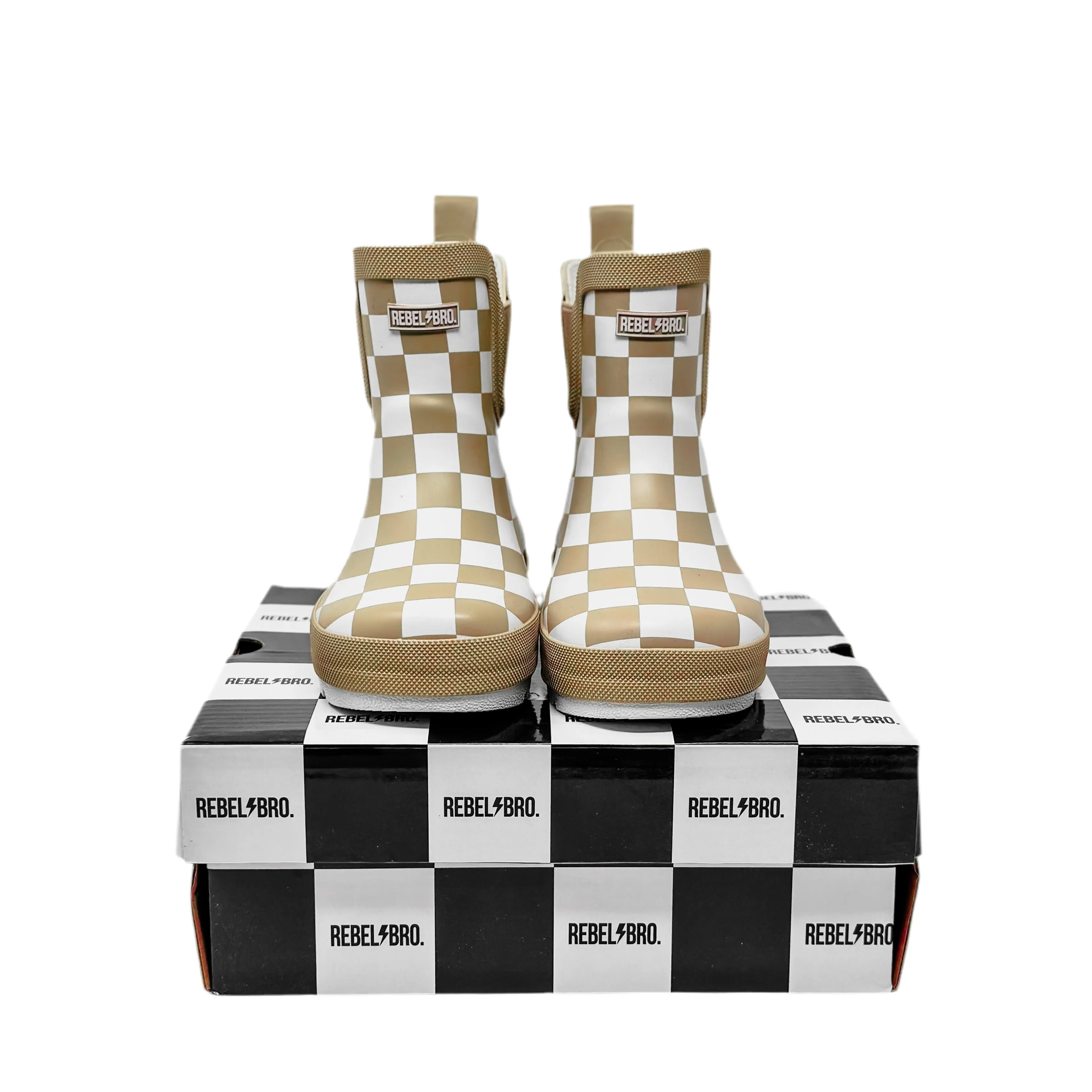 Holstyn Midi Boot in Salted Caramel Checkered