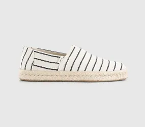 Mens Toms Alpargata Rope 2.0 Fog Woven Stripes