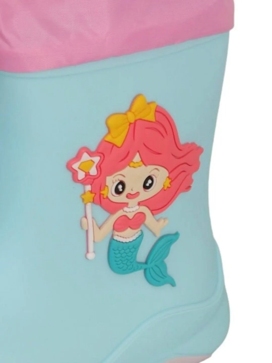 Ocean Princess Blue Mermaid Rain Boots For Girls