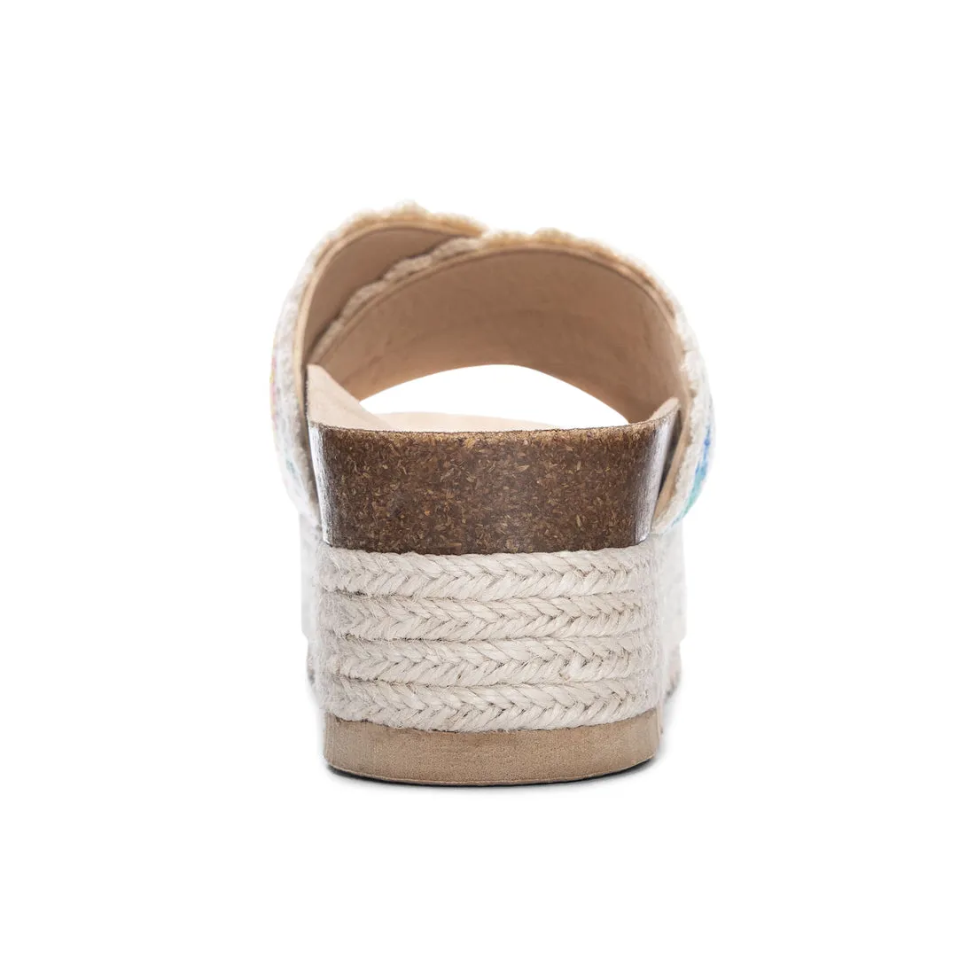 Plays Crochet Platform Slide Chunky Mule Sandals