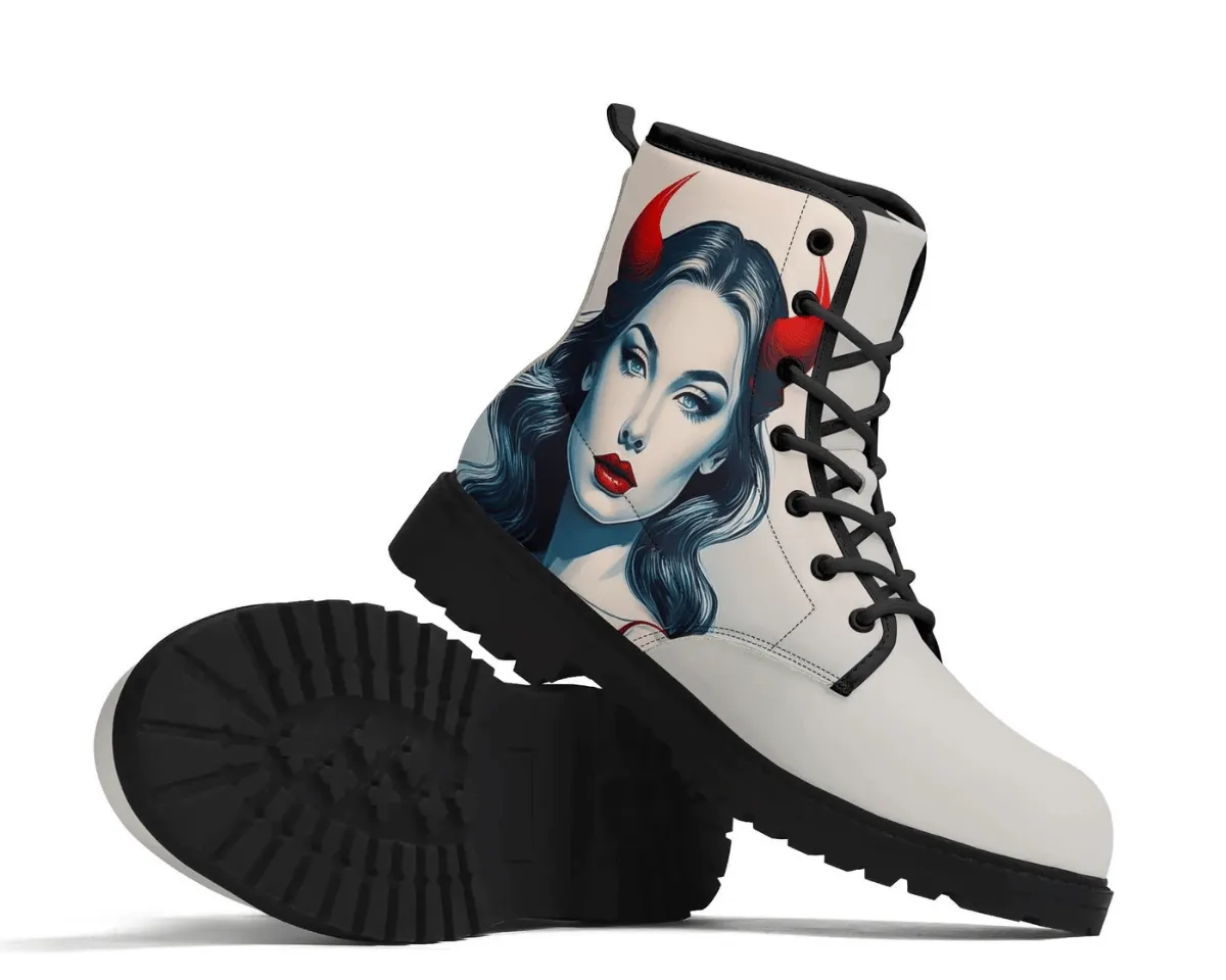 Purple Rain Devil Leather Boots