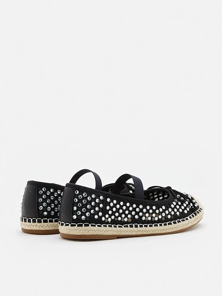Rayna Crystal Embellished Espadrilles Flats