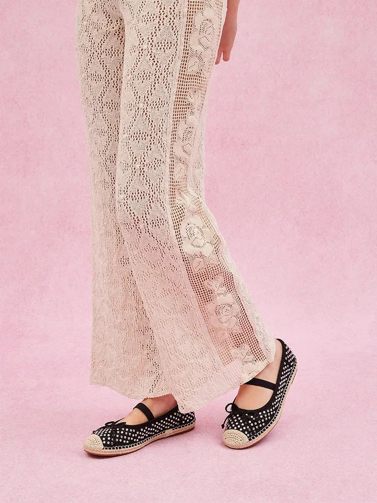 Rayna Crystal Embellished Espadrilles Flats
