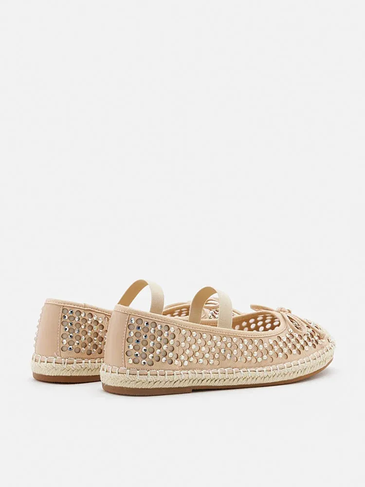 Rayna Crystal Embellished Espadrilles Flats