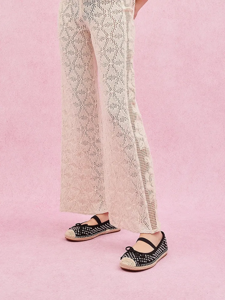 Rayna Crystal Embellished Espadrilles Flats