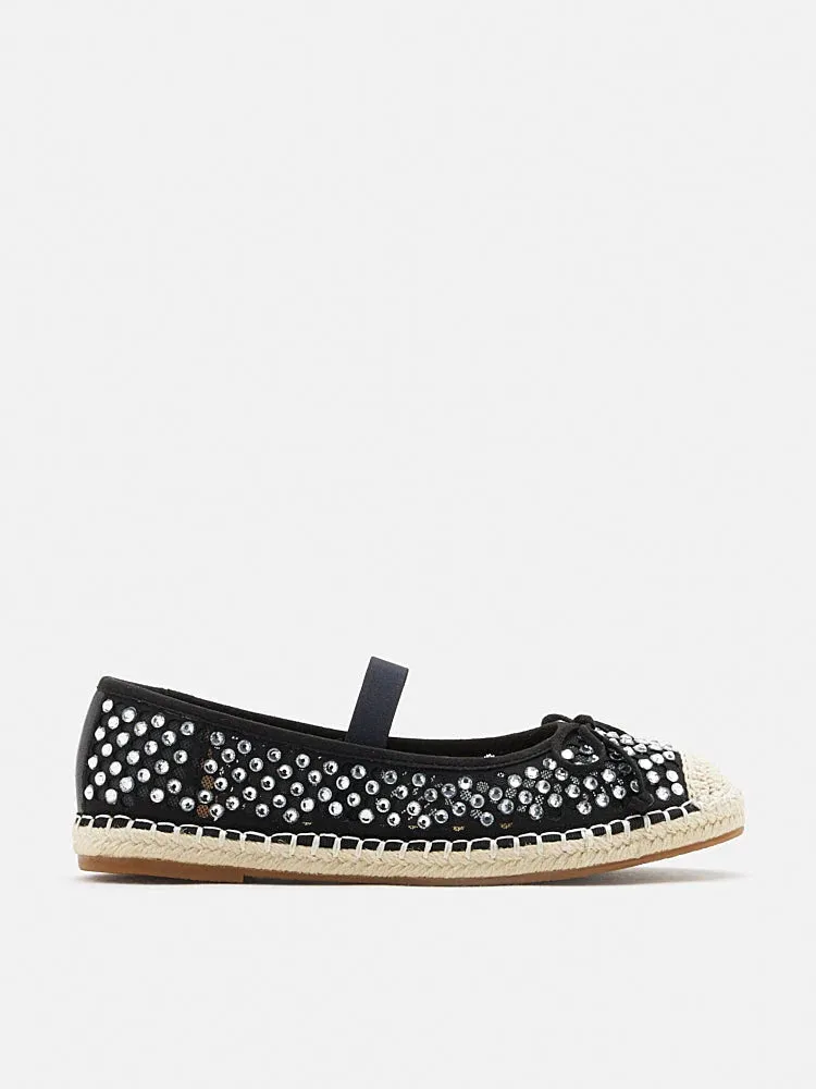 Rayna Crystal Embellished Espadrilles Flats
