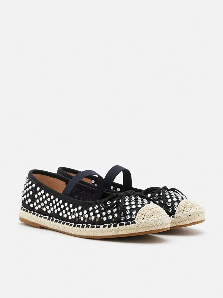 Rayna Crystal Embellished Espadrilles Flats