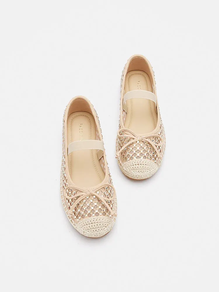 Rayna Crystal Embellished Espadrilles Flats