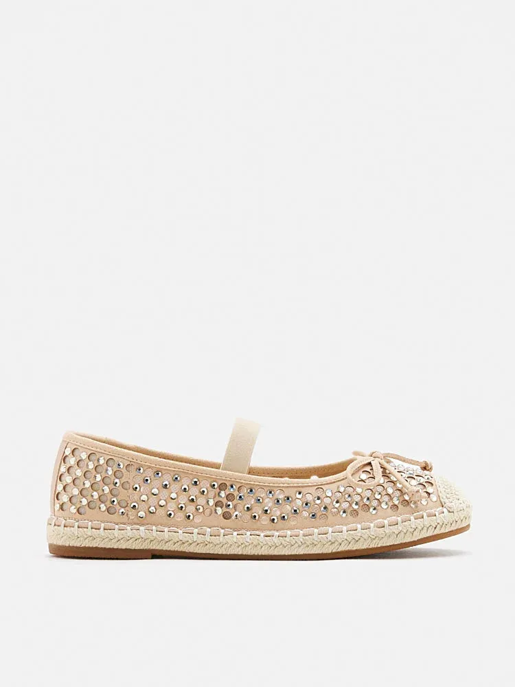 Rayna Crystal Embellished Espadrilles Flats