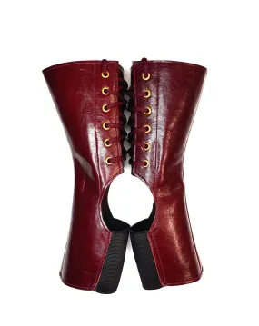 READY MADE Burgundy SHORT Aerial Boots SIZE 2