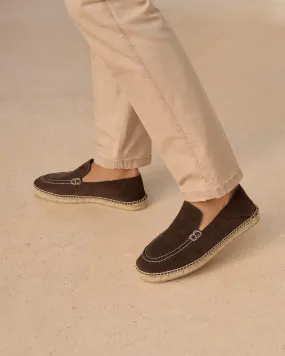 Suede Traveler Loafers Espadrilles - R57LT - Hamptons Cocoa