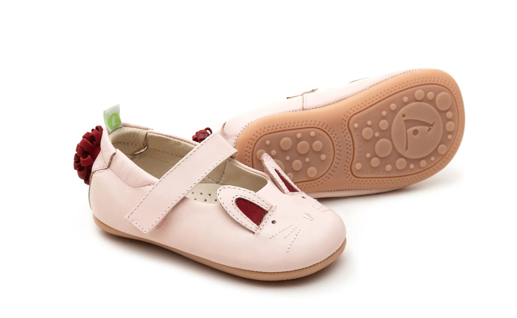 Tip Toey Joey Girl's Bunny Sneakers, Cotton Candy/Red Pepper