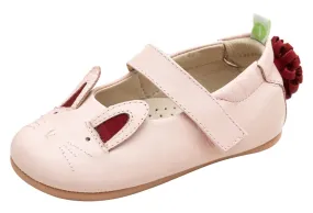 Tip Toey Joey Girl's Bunny Sneakers, Cotton Candy/Red Pepper