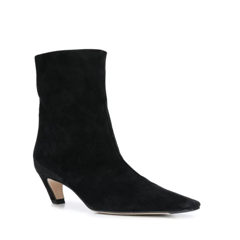 Women's Square Head Chunky Heel Short Boots