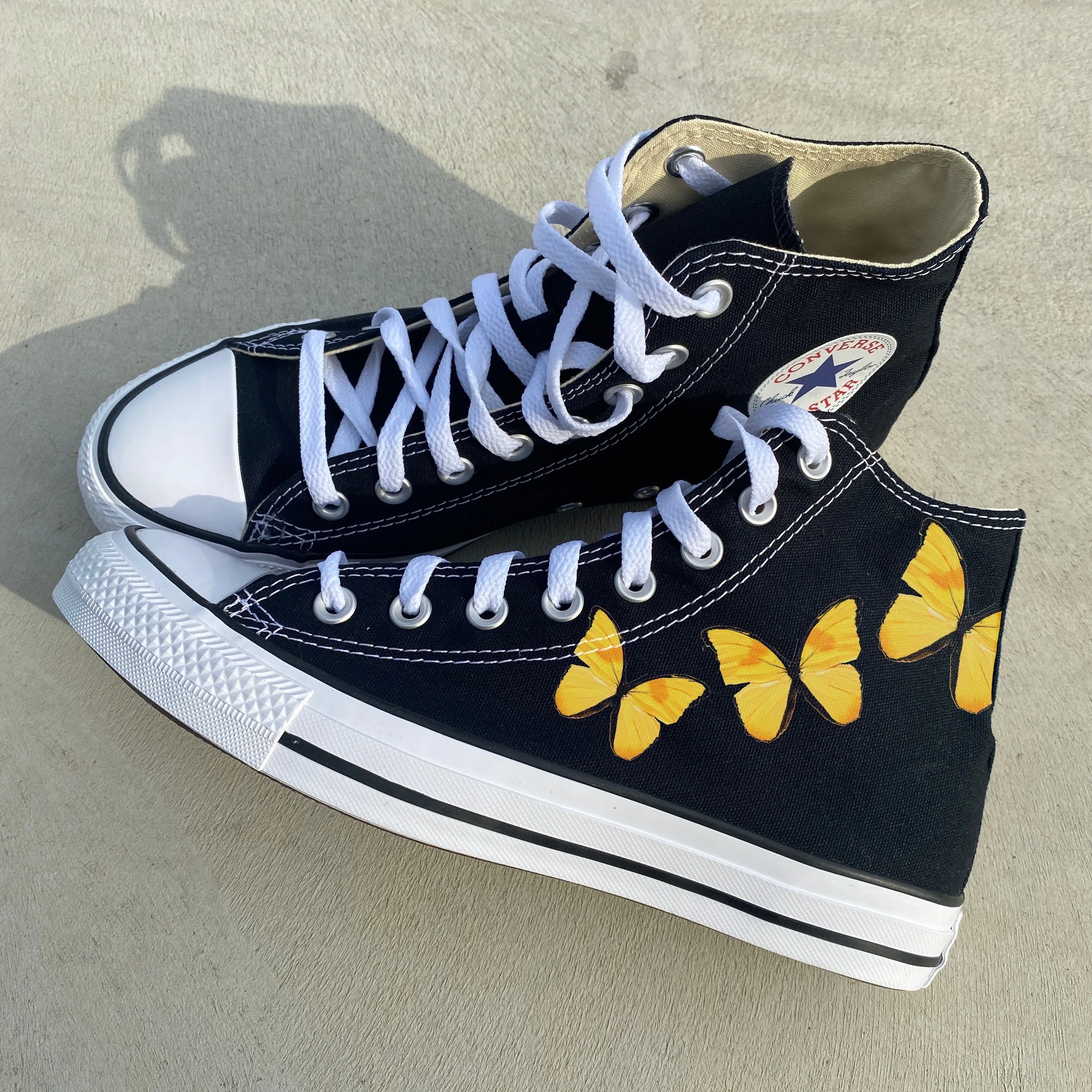 Yellow Butterfly Chucks